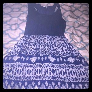 Cute geometric print racer back summer dress